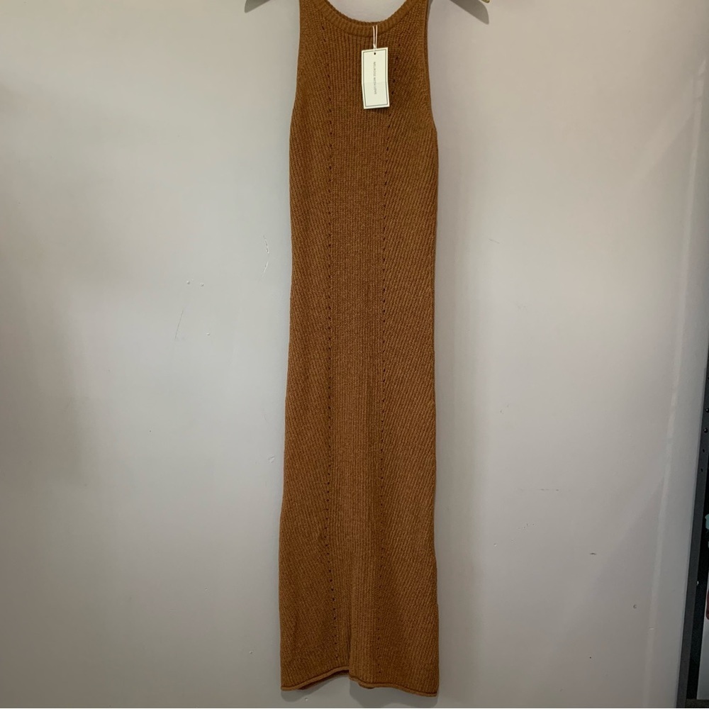 Melrose With Love Knit Maxi Dress Sleeveless Brown NWOT - Picture 2 of 9